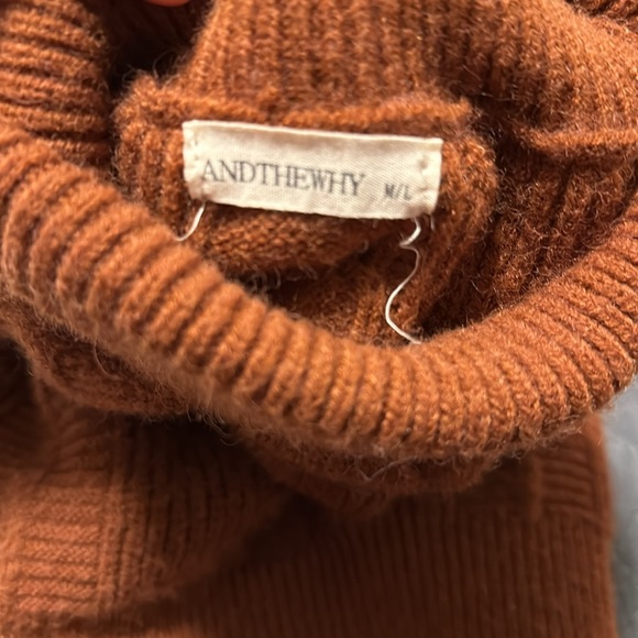 Ruffle Sleeve Turtleneck Sweater - Picture 3 of 3